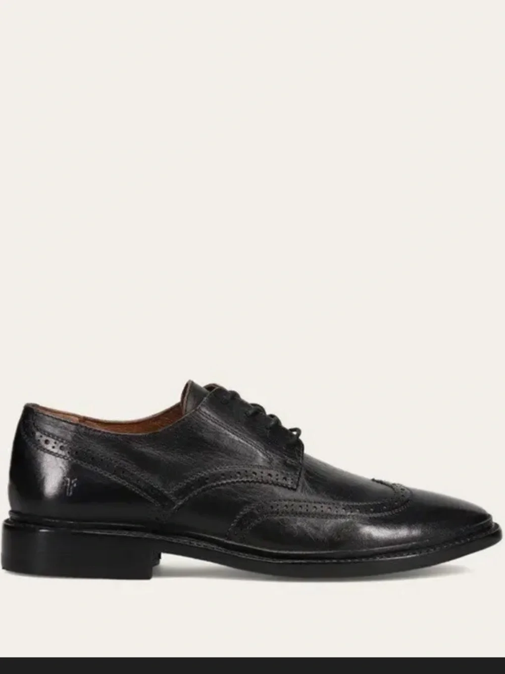 Frye Company Mens Wingtip Dress Shoes Mens 10 D Black Leather Longwing